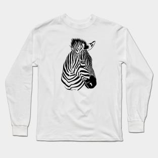 Black Zebra Long Sleeve T-Shirt